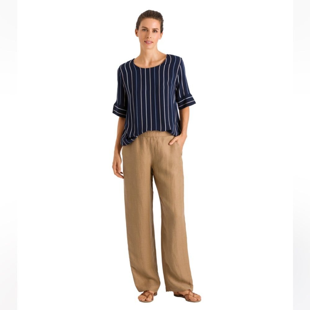 Hanro Favourites  Short Sleeve Shirt in Loungy Stripe S NWT